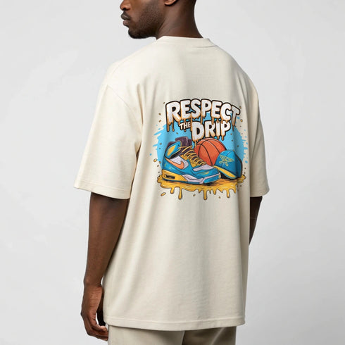 Respect The Drip - Premium Heavy Unisex Oversized T-Shirt