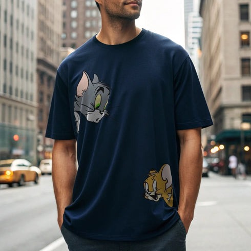 Tom Chasing Jerry - Mid-Weight Oversized T-Shirt
