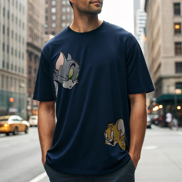 Tom Chasing Jerry - Mid-Weight Oversized T-Shirt