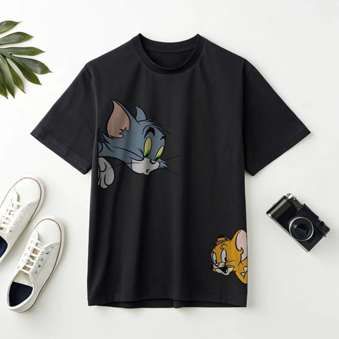 Tom Chasing Jerry - Mid-Weight Oversized T-Shirt